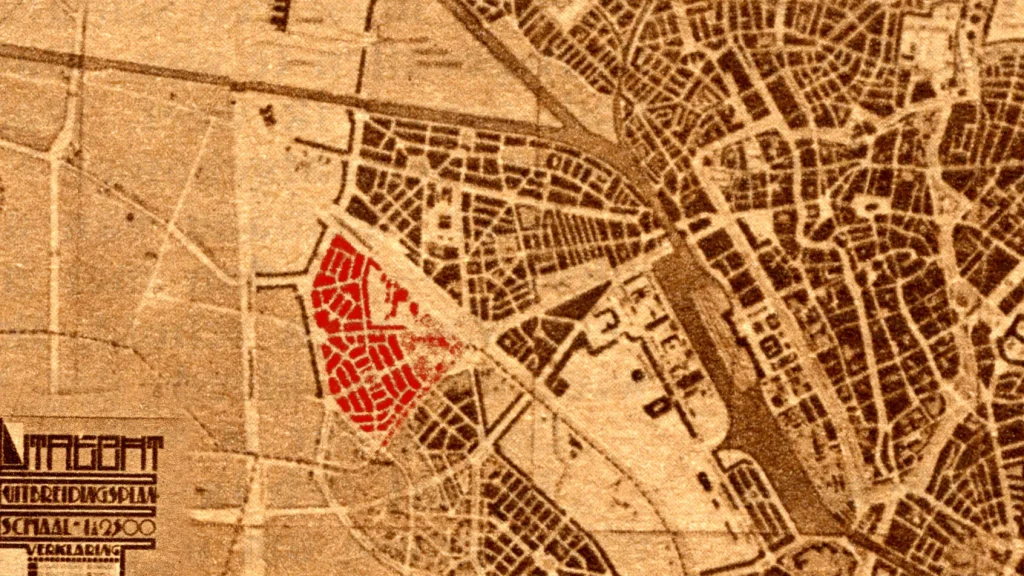 Historische stedenbouwkundige kaart Utrecht west Oog in Al uitbreidingsplan Berlage geschiedenis
