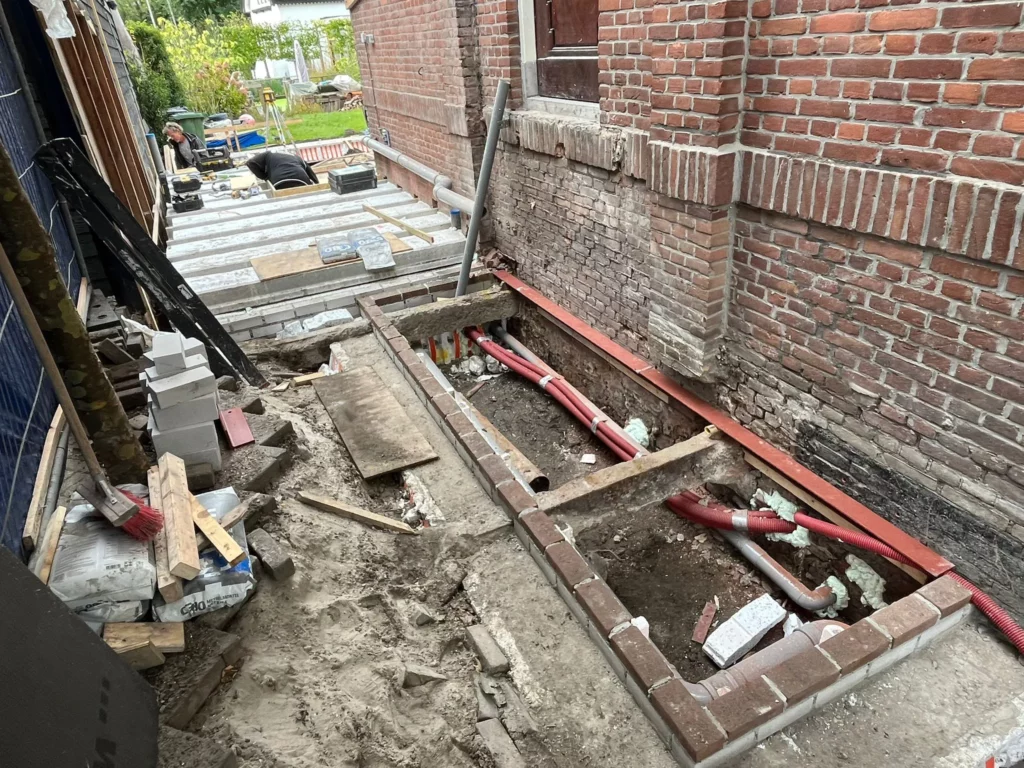 fundering zijkant woning